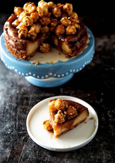 Caramel Corn Cheesecake Recipe by Peabody Johanson (Sweet ReciPEAs)