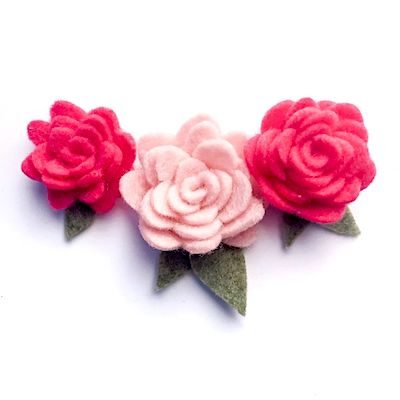 How to Make Felt Roses! FREE Rolled Rose Template + Tutorial